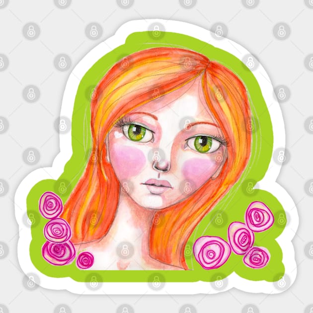 Just Rosy Sticker by LittleMissTyne